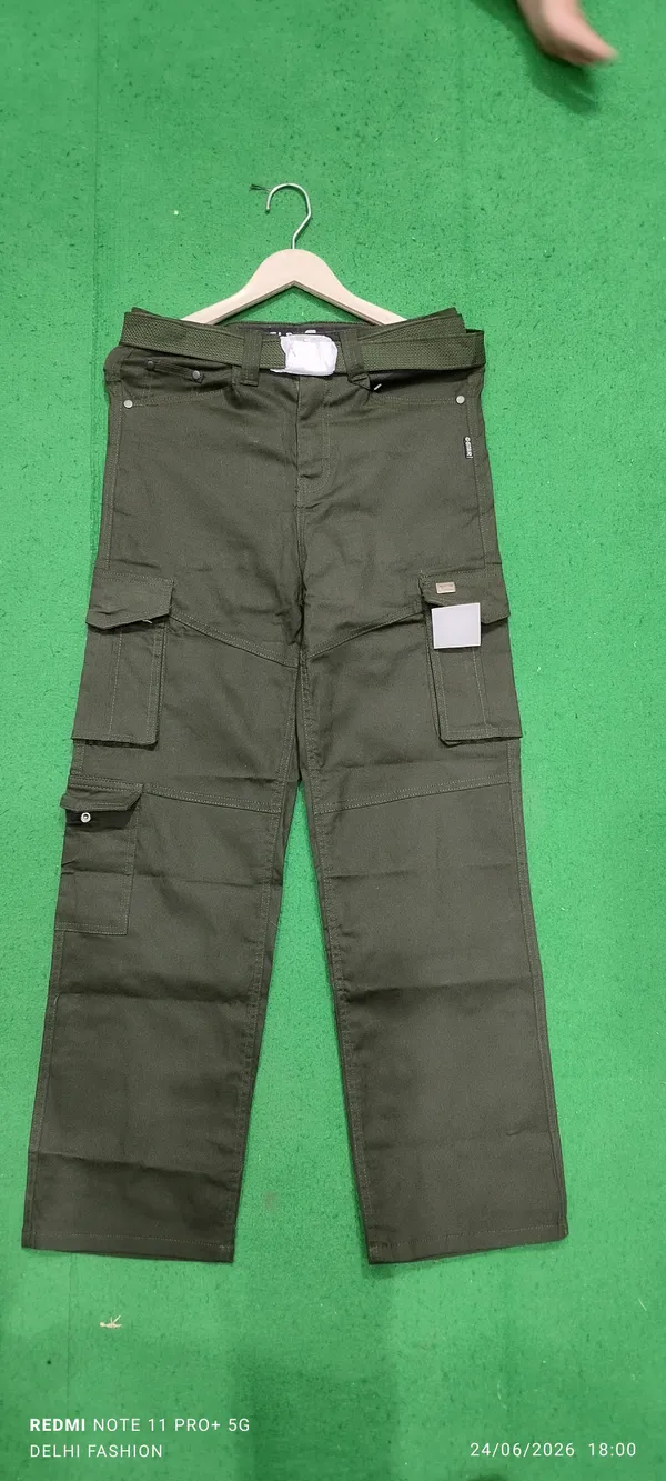 Olive_Cargo_Fit_Pants_for_Men