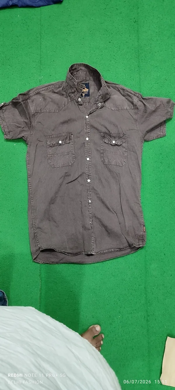 Grey_Casual_Short_Sleeve_Shirt_for_Men