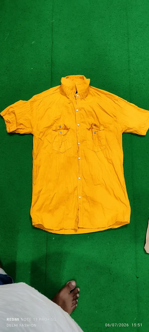 Yellow_Short_Sleeve_Casual_Shirt_for_Men