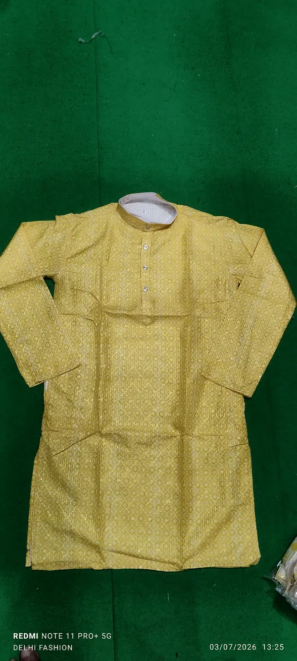 Mustard_Patterned_Ethnic_Kurta_for_Men