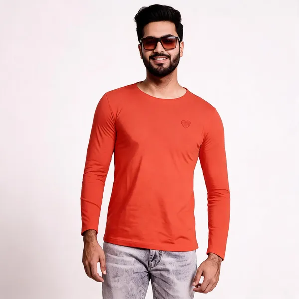 Red_Cotton_Hosiery_T-Shirt_For_Men