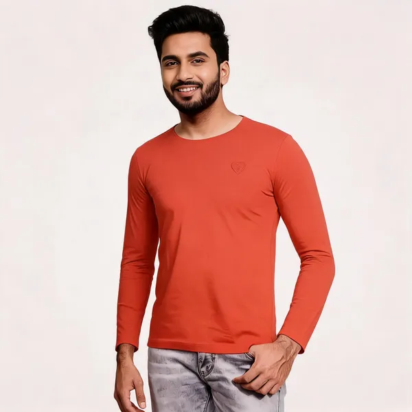 Red_Cotton_Hosiery_T-Shirt_For_Men
