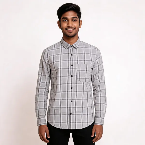 Grey_Cotton_Oxford_Check_Shirt_For_Men