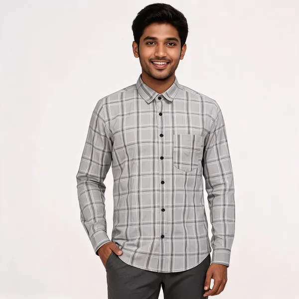 Grey_Cotton_Oxford_Check_Shirt_For_Men