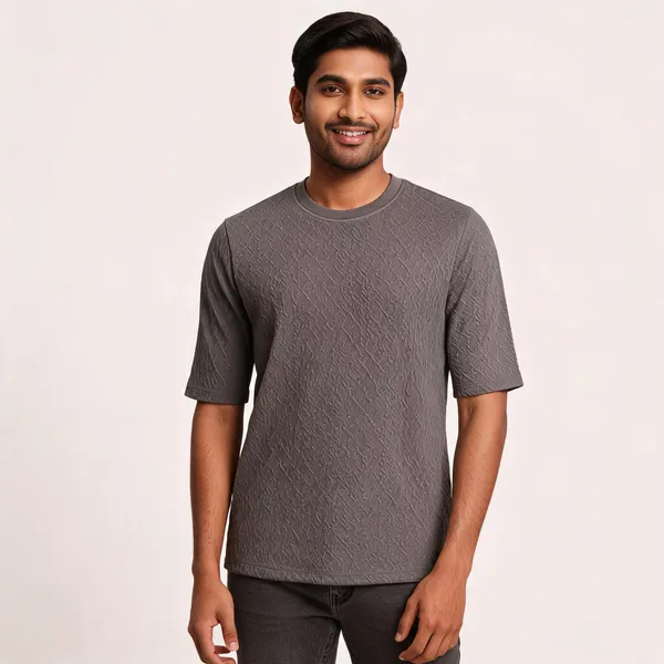 Grey_Denim_Washed_Half_Sleeve_T-Shirt_For_Men