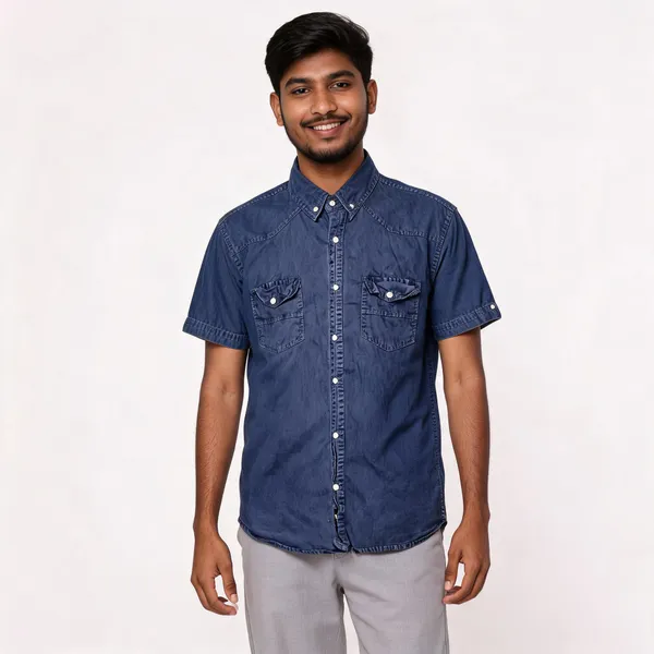 Navy_Half_Sleeve_Shirt_For_Men