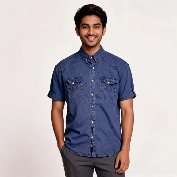 Navy_Half_Sleeve_Shirt_For_Men