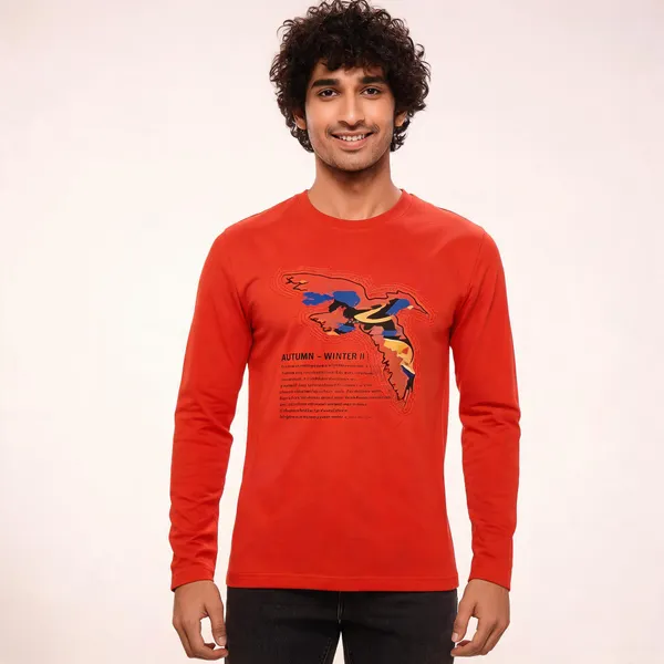 Red_Cotton_Hosiery_T-Shirt_For_Men