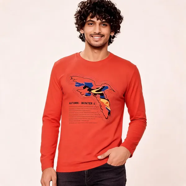 Red_Cotton_Hosiery_T-Shirt_For_Men