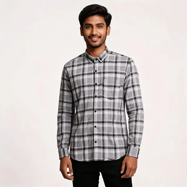 Flagged:_Color_Value_'Light_Check_Shirt'_Is_Not_A_Valid_Color_-_Cotton_Mix_Check_Shirt_For_Men