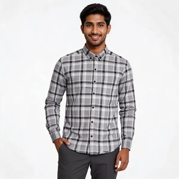 Flagged:_Color_Value_'Light_Check_Shirt'_Is_Not_A_Valid_Color_-_Cotton_Mix_Check_Shirt_For_Men