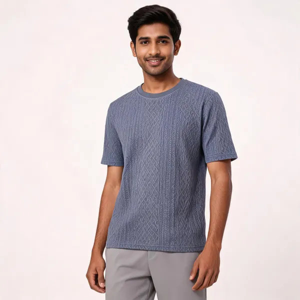 Grey_Denim_Washed_Half_Sleeve_T-Shirt_For_Men