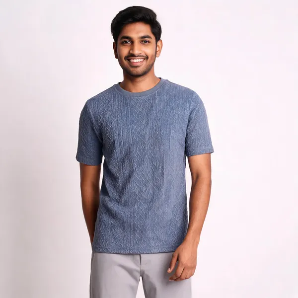 Grey_Denim_Washed_Half_Sleeve_T-Shirt_For_Men
