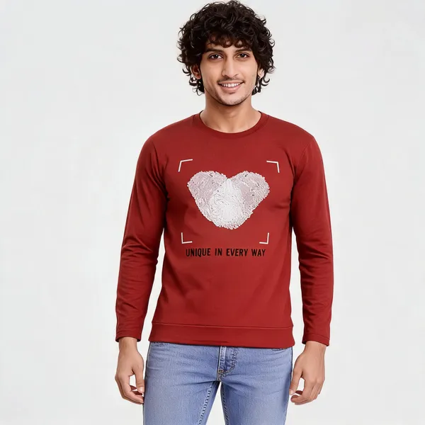 Red_Cotton_Hosiery_T-Shirt_For_Men
