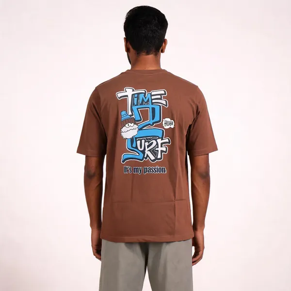 Brown_Cotton_Hosiery_T-Shirt_For_Men