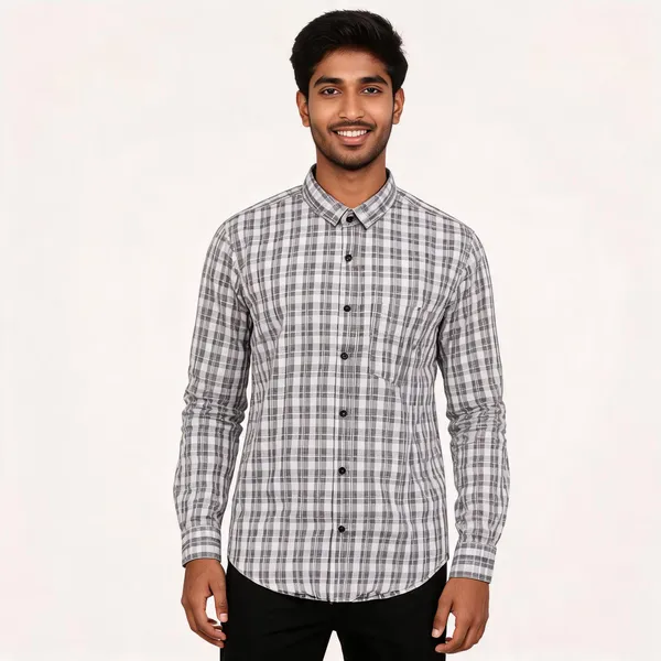 Grey_Cotton_Oxford_Check_Shirt_For_Men