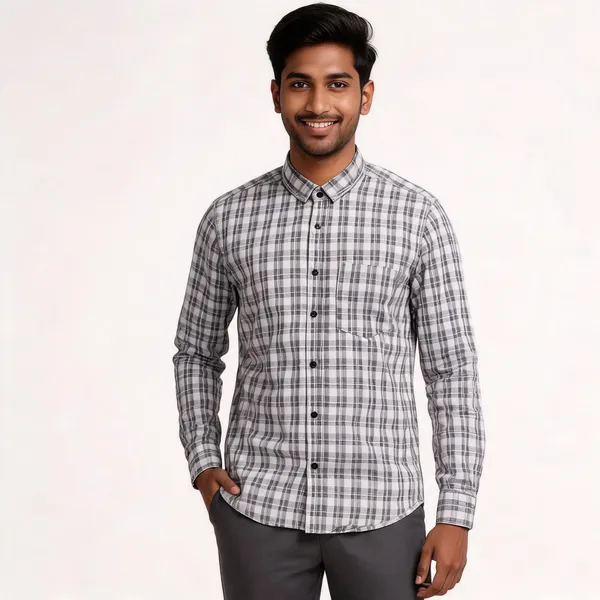 Grey_Cotton_Oxford_Check_Shirt_For_Men