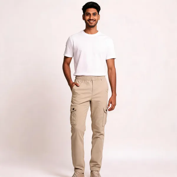 Beige_Cotton_Cargo_Pants_For_Men