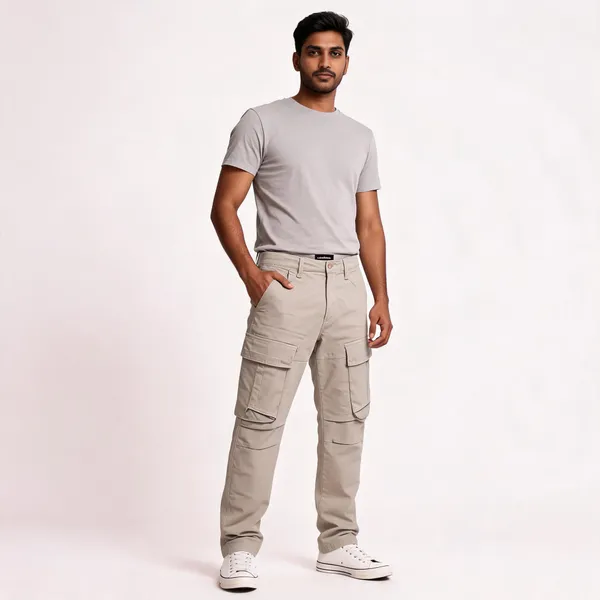 Beige_Cotton_Cargo_Pants_For_Men