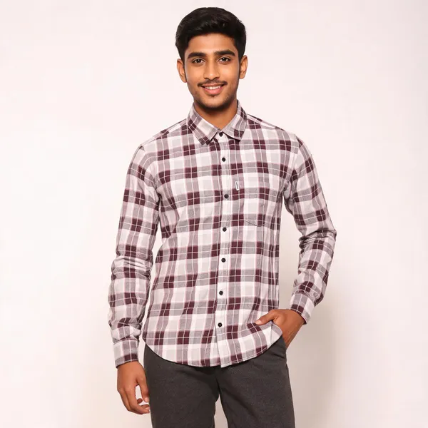Grey_Oxford_Check_Shirt_For_Men