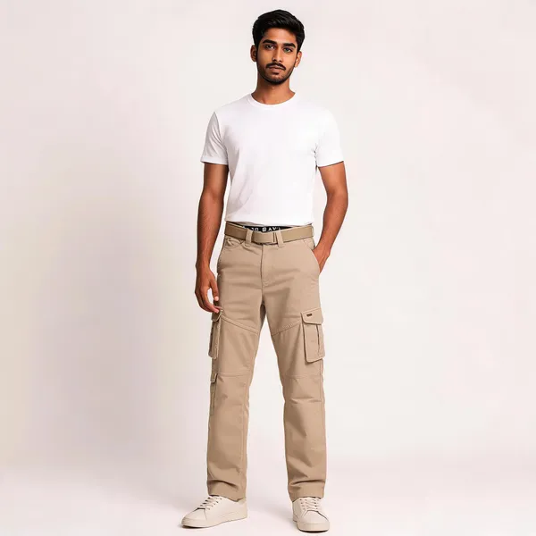 Beige_Cotton_Cargo_Pants_For_Men