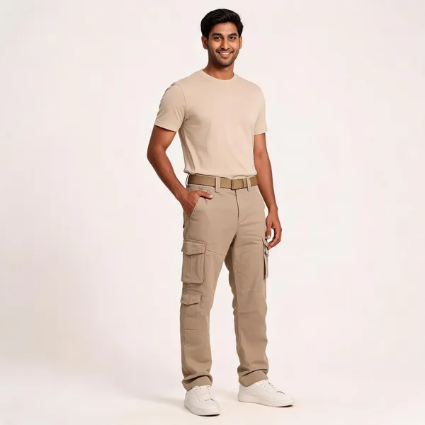 Beige_Cotton_Cargo_Pants_For_Men