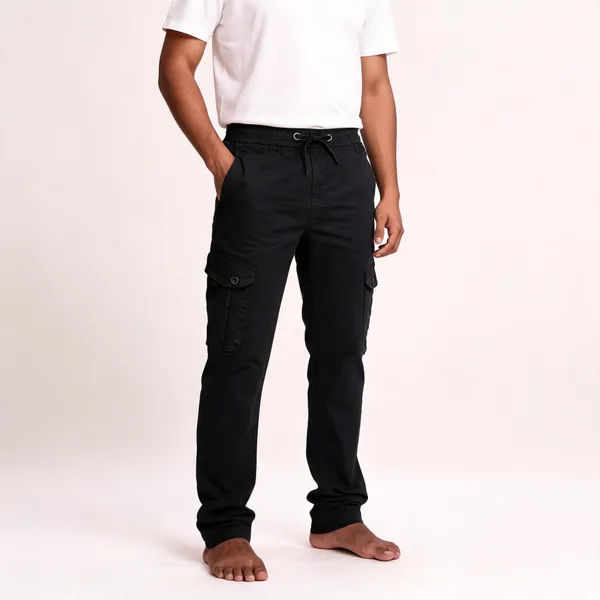 Black_Cotton_Lycra_Regular_Fit_Cargo_Pants_For_Men
