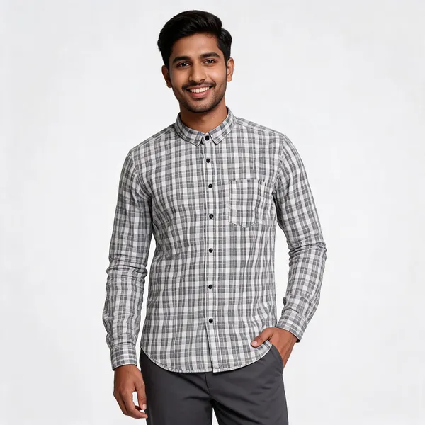 Grey_Cotton_Oxford_Check_Shirt_For_Men