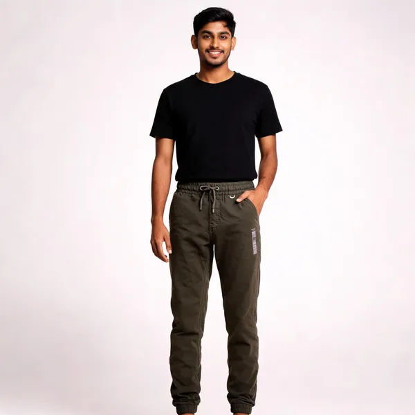 Olive_Cotton_Joggers_For_Men