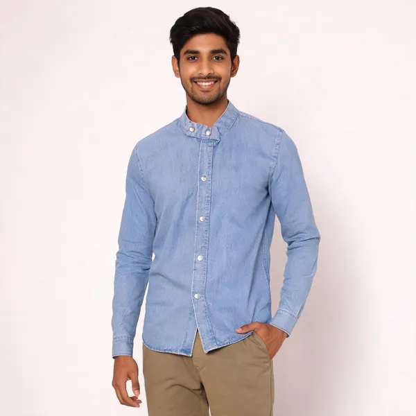 Flagged:_Color_Value_'Rfd_Shirt_Prince_Kalour_Light_Sky'_Is_Unclear_-_Light_Sky_Cotton_Rfd_Shirt_For_Men