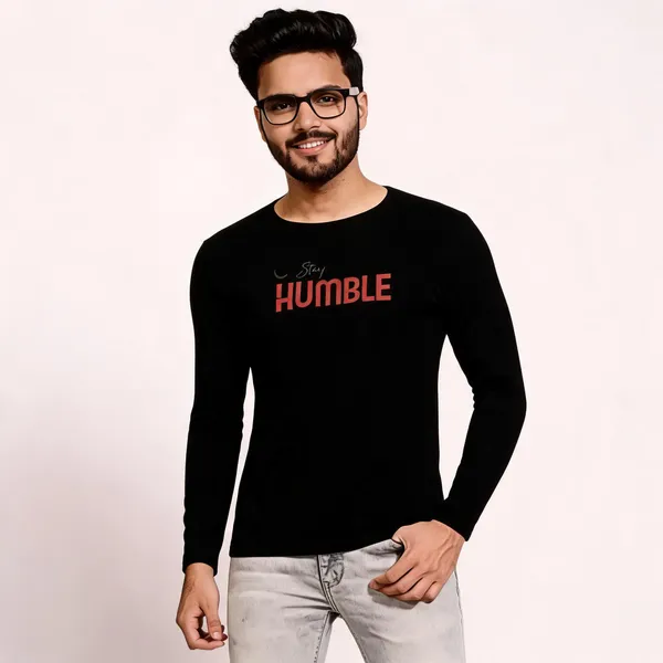 Black_Cotton_Hosiery_T-Shirt_For_Men