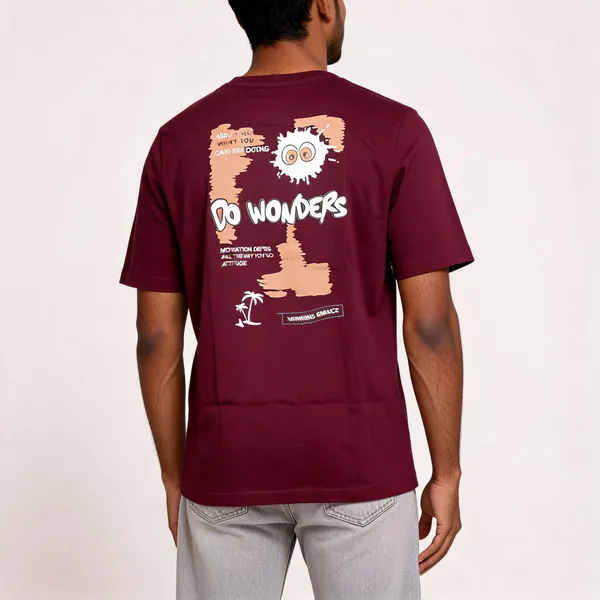 Maroon_Cotton_Hosiery_T-Shirt_For_Men