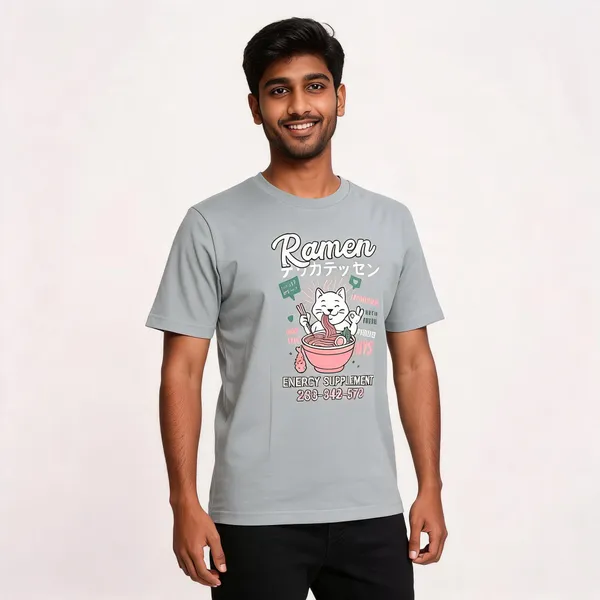 Grey_Cotton_Hosiery_T-Shirt_For_Men