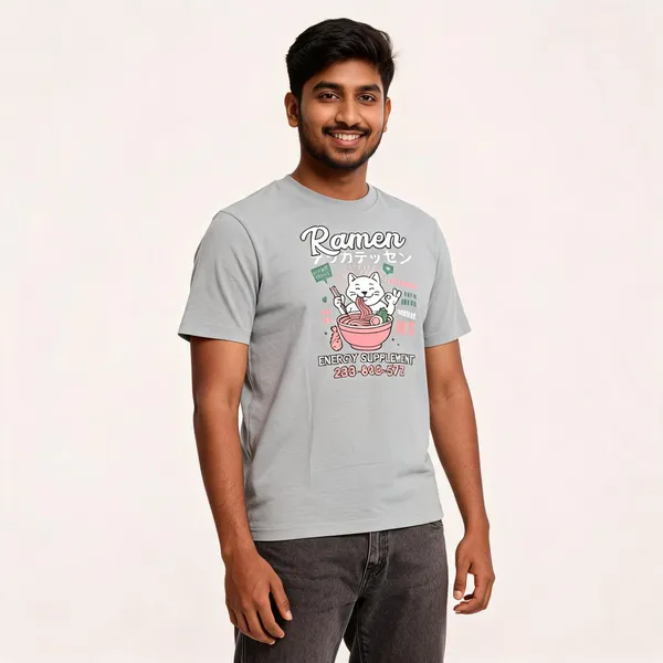 Grey_Cotton_Hosiery_T-Shirt_For_Men
