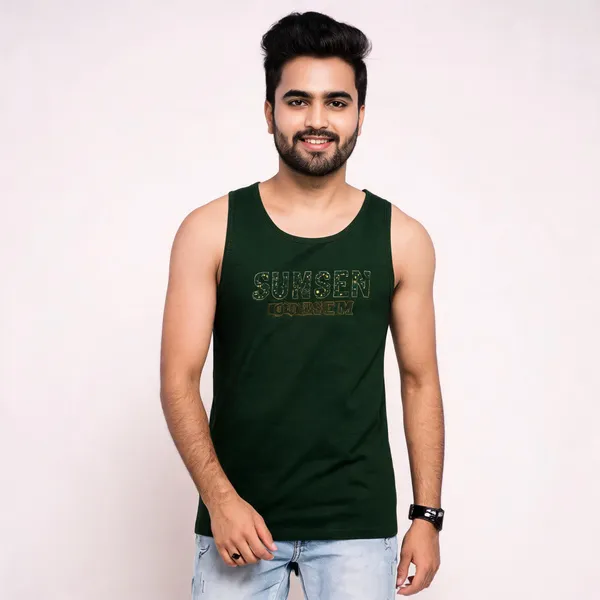 Green_Cotton_Hosiery_Sleeveless_Vest_For_Men