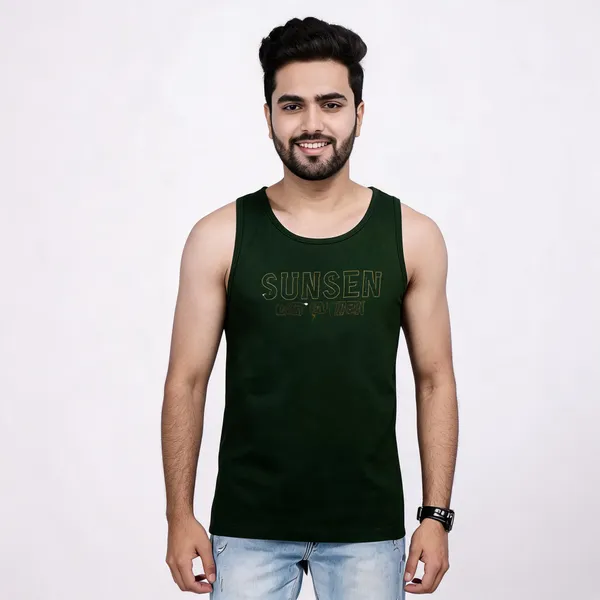 Green_Cotton_Hosiery_Sleeveless_Vest_For_Men