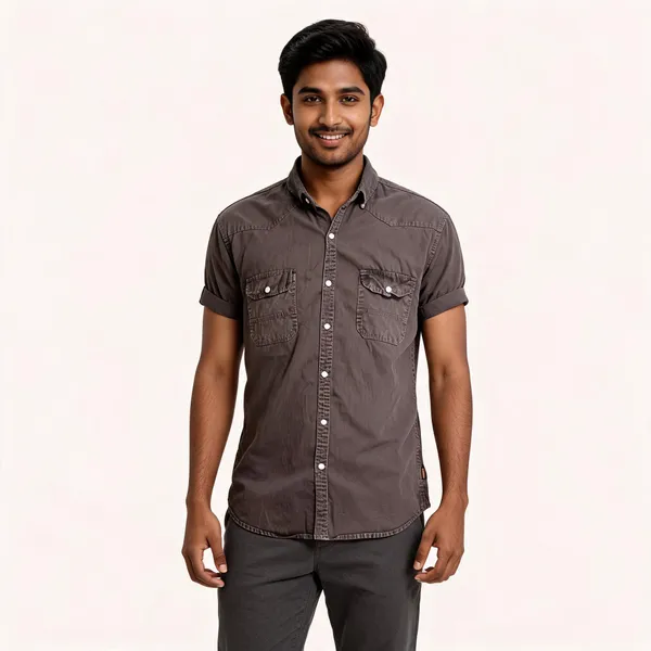 Grey_Cotton_Rfd_Half_Sleeve_Shirt_For_Men