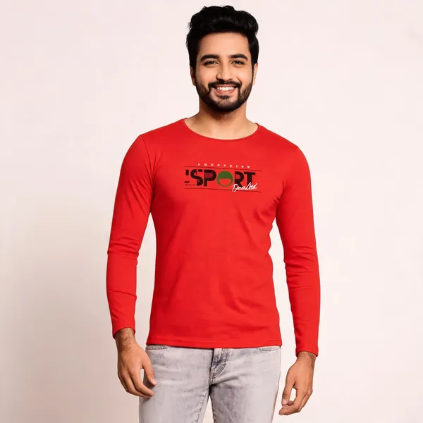 Red_Cotton_Hosiery_T-Shirt_For_Men