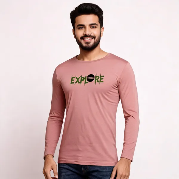Pink_Cotton_Hosiery_T-Shirt_For_Men