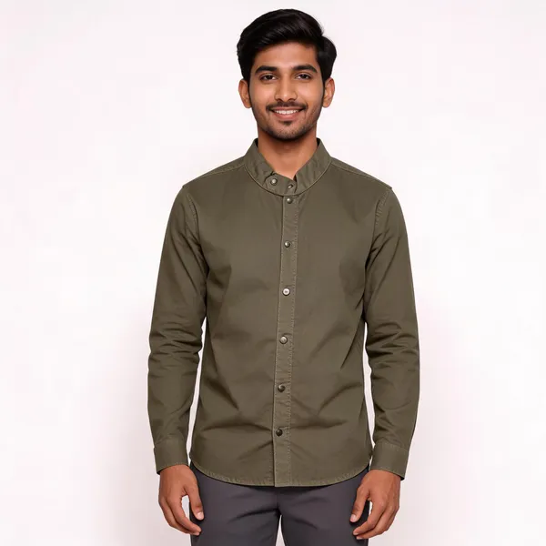 Olive_Cotton_Rfd_Full_Sleeve_Shirt_For_Men