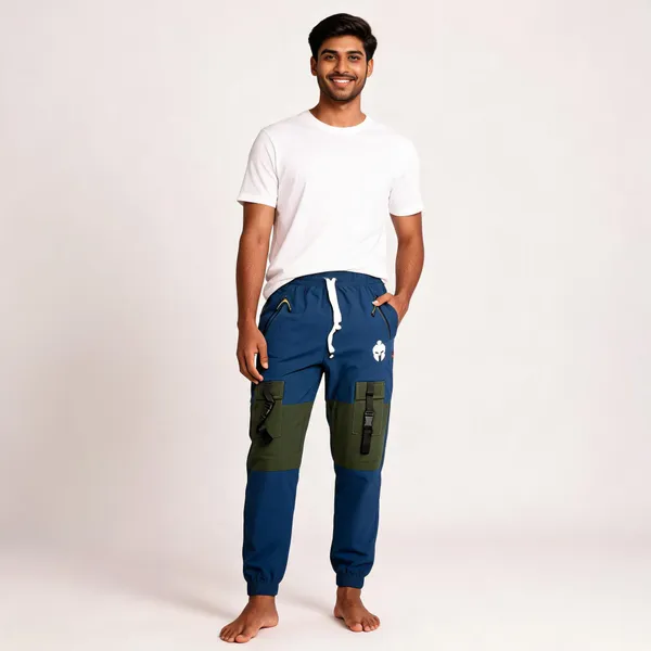 Navy_Blue_Olive_Ns_Fabric_Cargo_Pants_For_Men