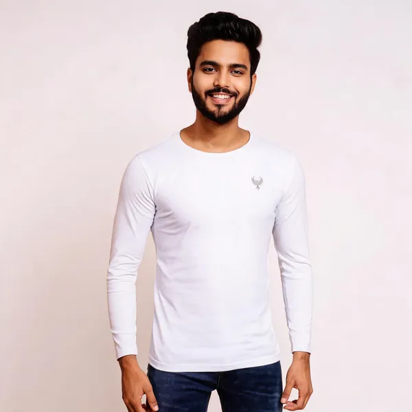 White_Cotton_Hosiery_T-Shirt_For_Men