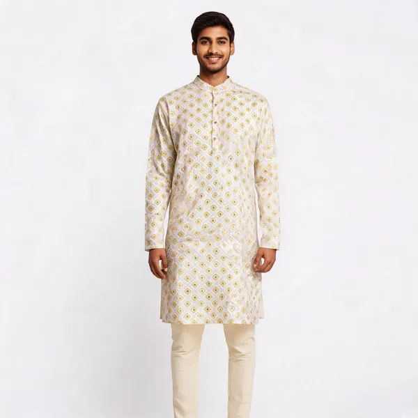 Cream_Party_Wear_Kurta_For_Men