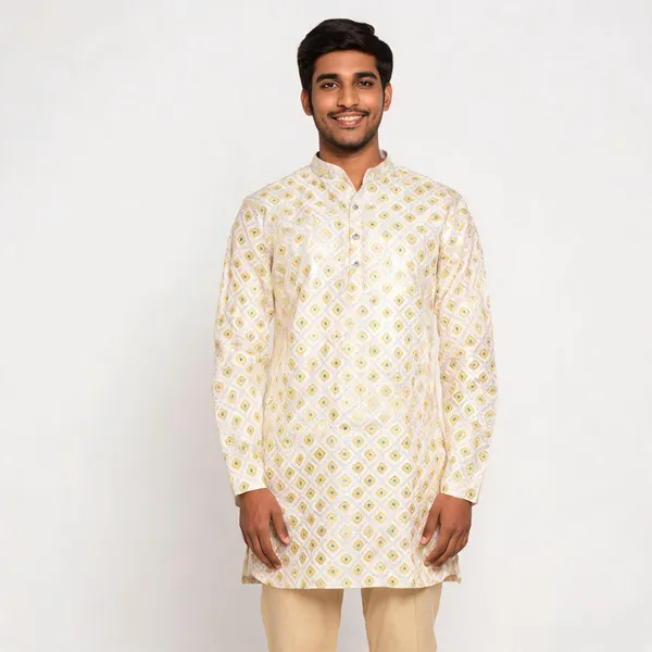 Cream_Party_Wear_Kurta_For_Men