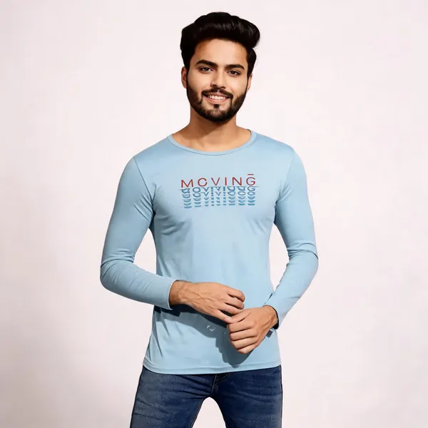 Blue_Cotton_Hosiery_T-Shirt_For_Men