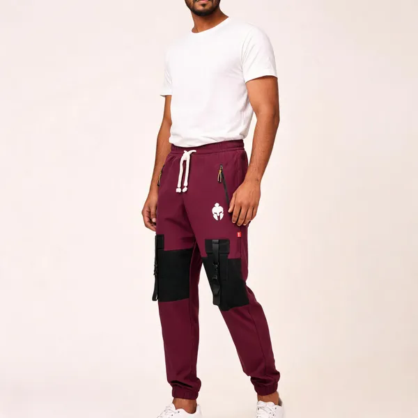 Maroon_Ns_Fabric_Fancy_Pants_For_Men