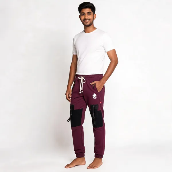 Maroon_Ns_Fabric_Fancy_Pants_For_Men