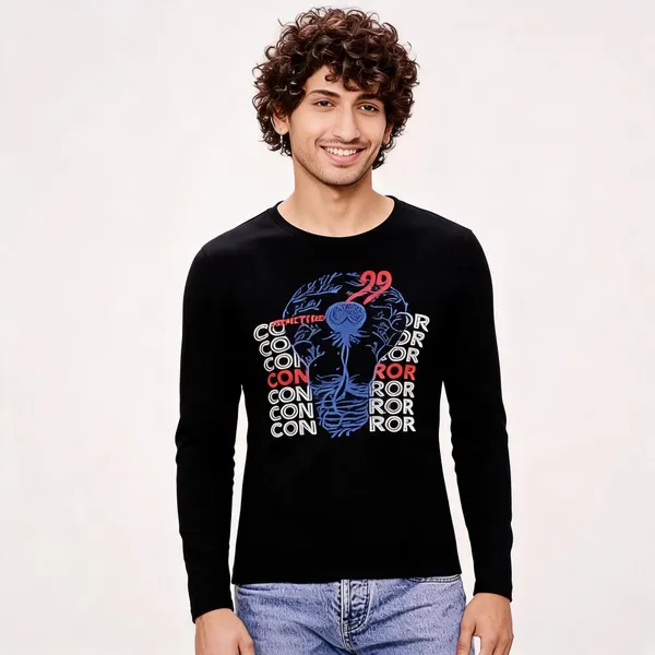 Black_Cotton_Hosiery_T-Shirt_For_Men