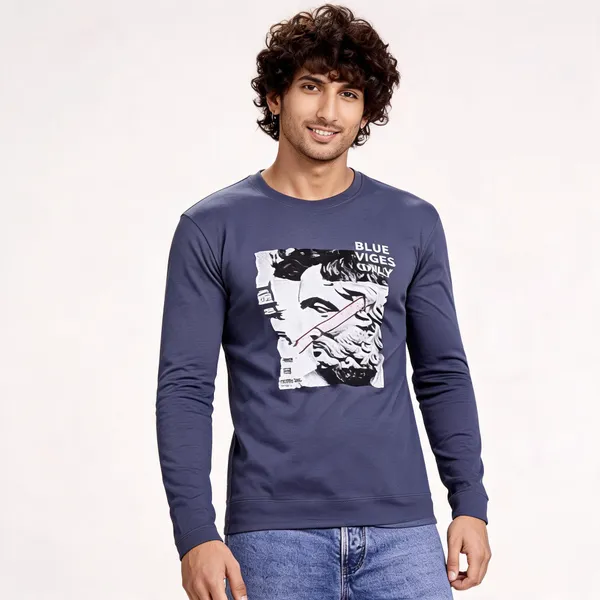 Blue_Cotton_Hosiery_T-Shirt_For_Men