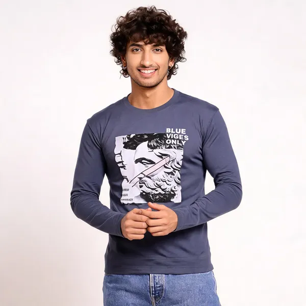 Blue_Cotton_Hosiery_T-Shirt_For_Men